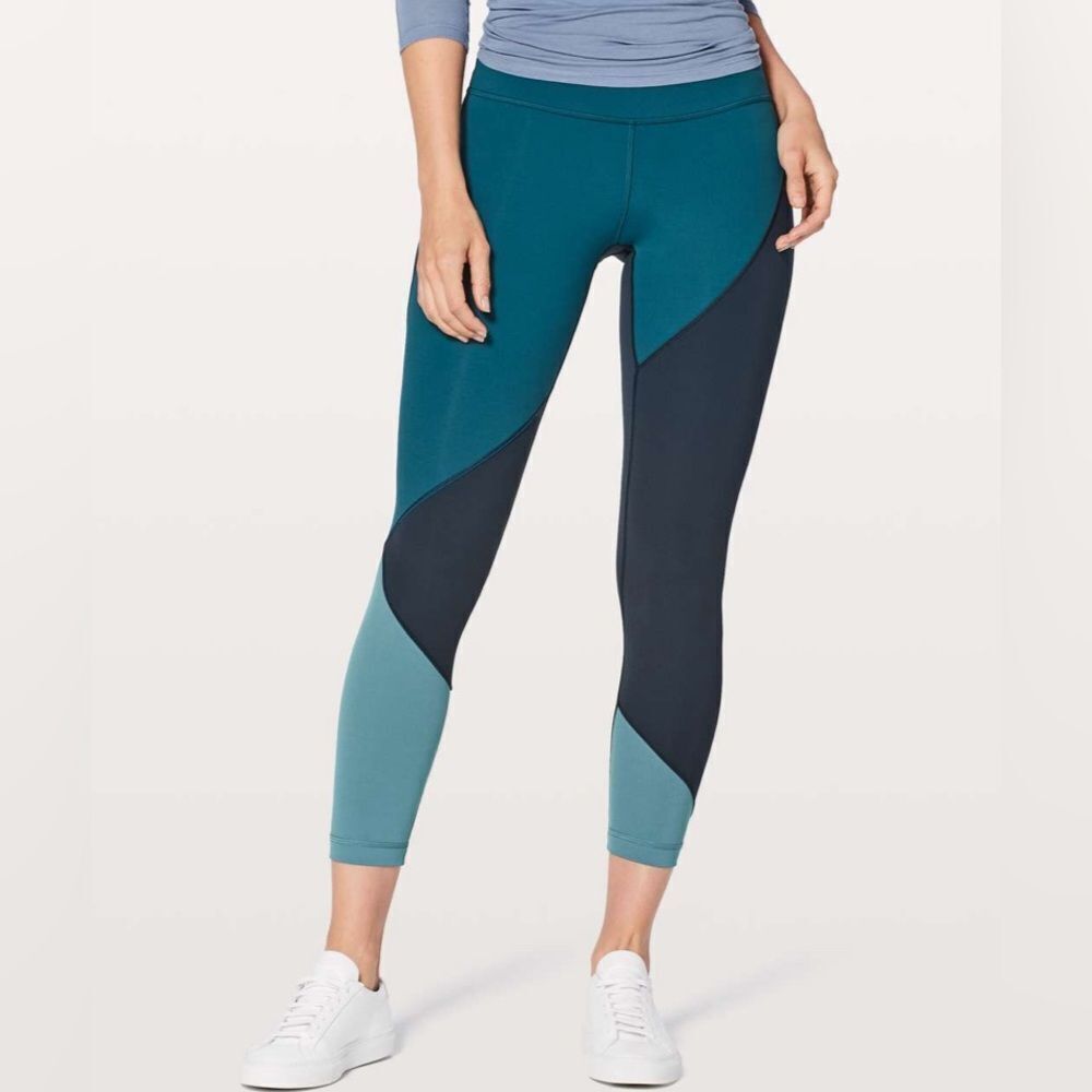 Lululemon Wunder Under Hi-Rise 7/8 Tight (Special Edition) 25" Blue Teal Size 4